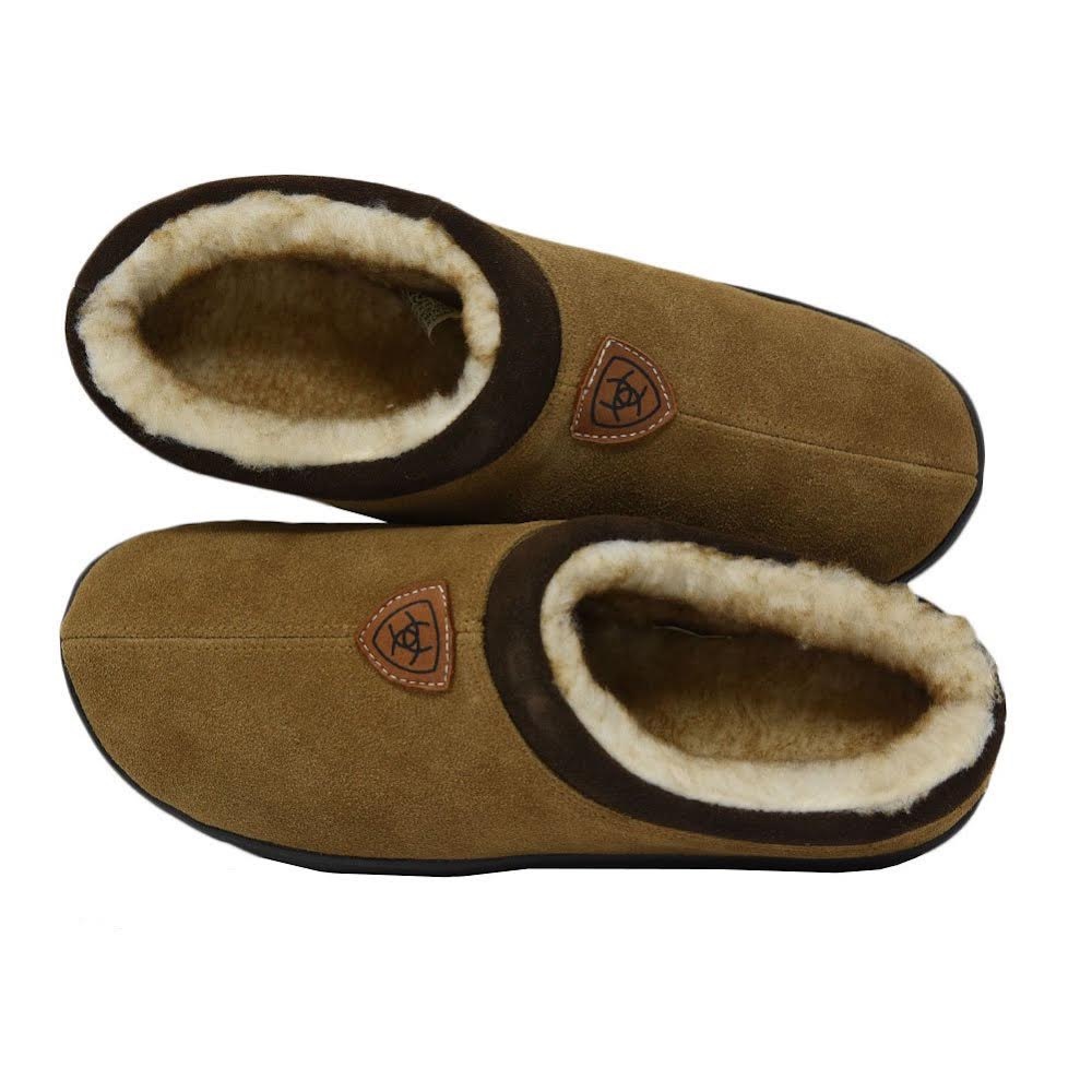 NIB Ariat Mens Suede Scuff Hashbrown Slippers